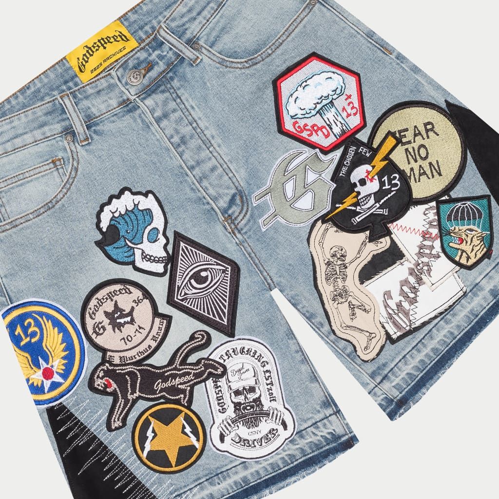 Patchwork Denim Shorts V2