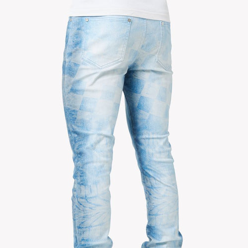 Aqua blue racer denim