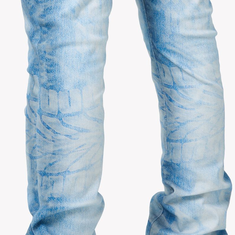 Aqua blue racer denim