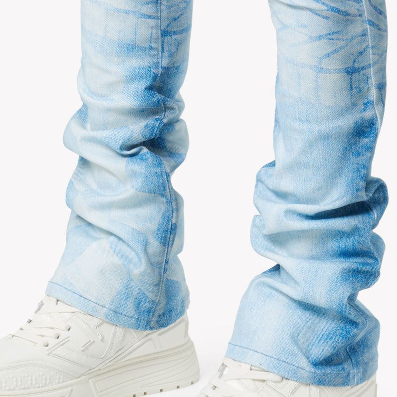 Aqua blue racer denim
