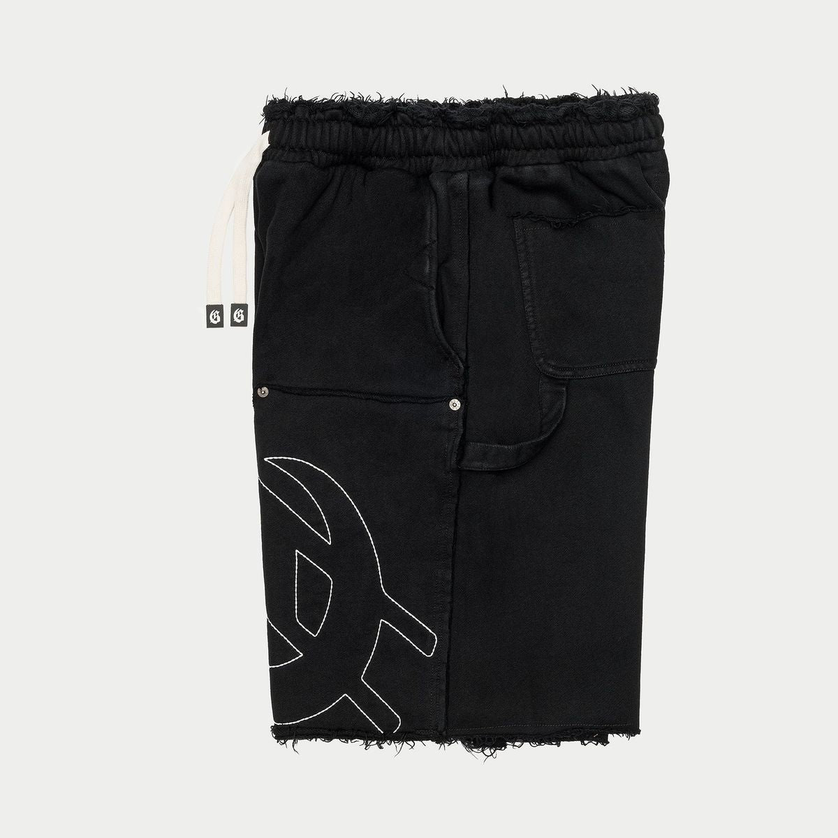 Carpenter Distressed shorts { BLACK}